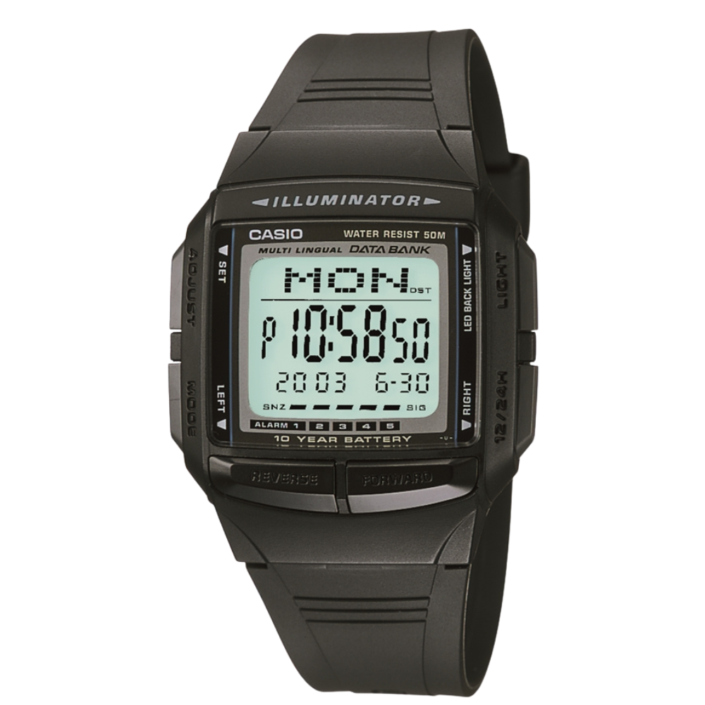 Casio Black Resin Strap Men's Watch DB-36-1AV, DB-36-9AV | 10079756