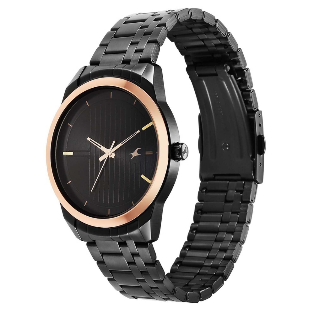 Fastrack Stunners Black Guys Watch 3308KM01