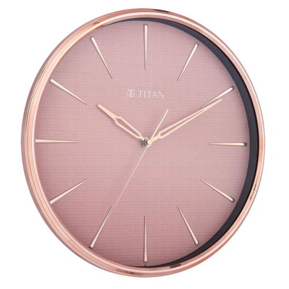 Titan Contemporary Rustic Pink Dial Wall Clock W0013PA03