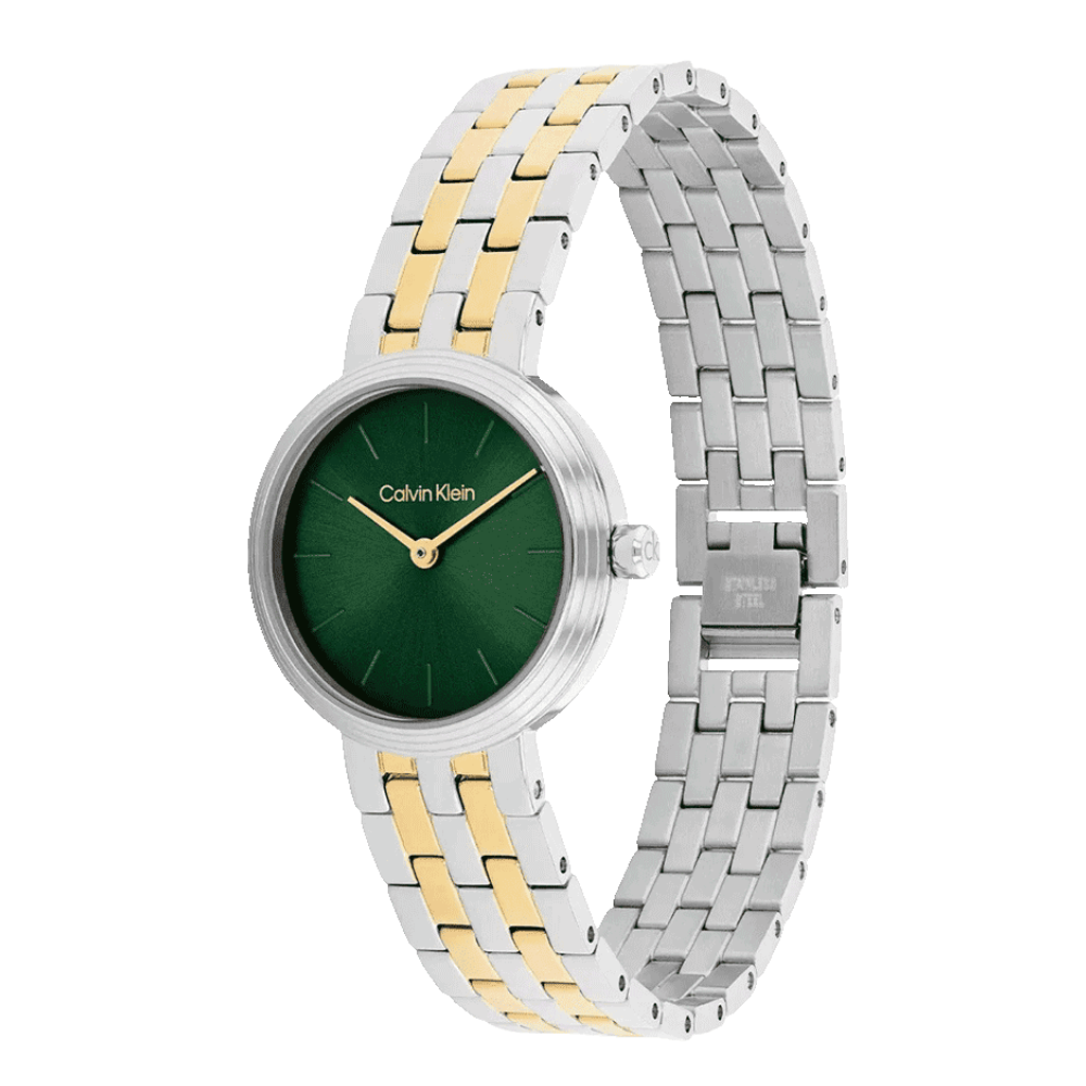Calvin Klein Forme Green Dial Women's Analog Stainless Steel Watch 25100188