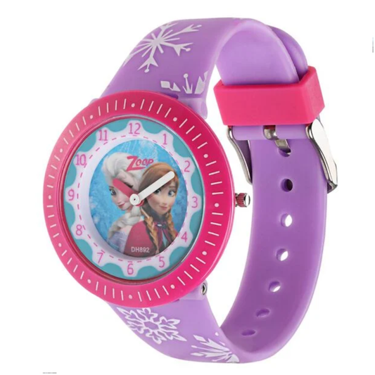 Zoop Disney Frozen Blue Dial Purple Strap Girls Kids Analog Watch NS26007PP05W