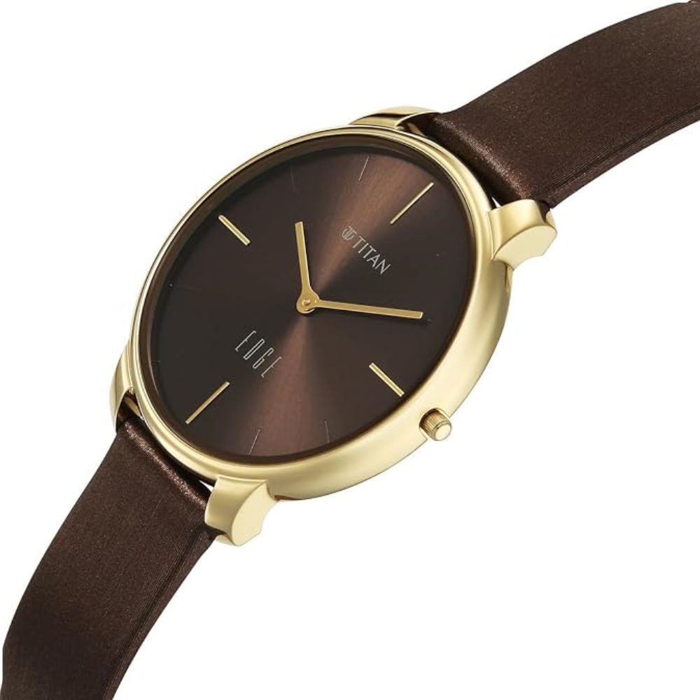 Titan Edge Velora Brown Women's Watch 2654QL02