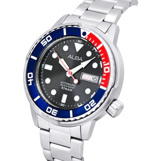 ALBA Automatic Blue-Red Rotating Bezel Men's Watch AL4247X1