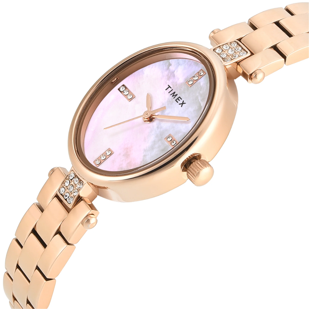 Timex Oval White Dial Women's Watch TWEL27200