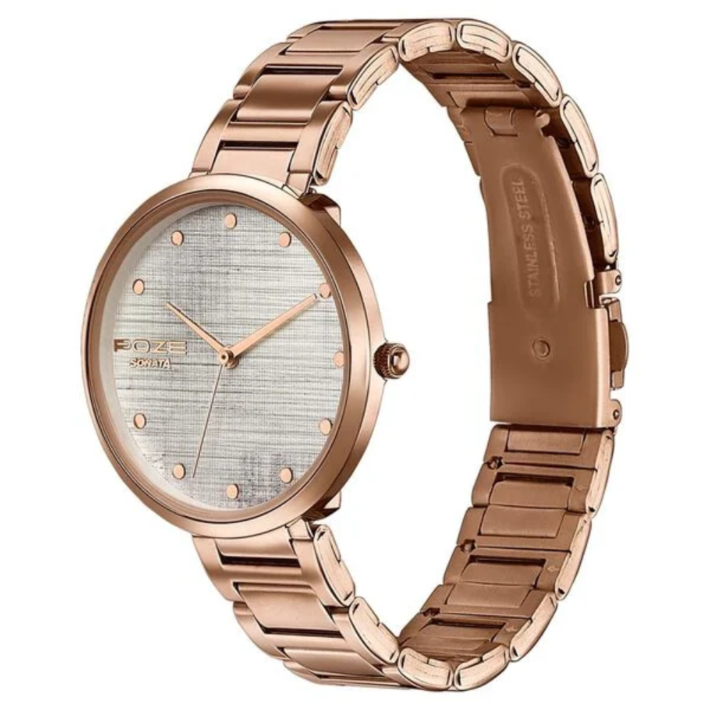 Sonata Poze White Dial Women's Watch SP80113WM04