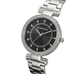 Romanson Black Dial Women's Stainless Steel Analog Watch RM6BS204TLWBK