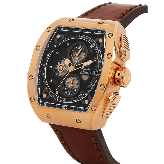 Alexandre Christie Chronograph Brown Men's Watch 6411MCLRGBA