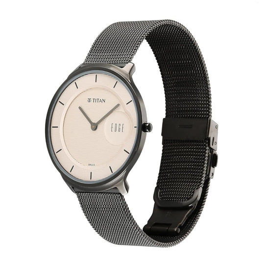 Titan Edge Murals Light Brown Men's Watch 1843QM07