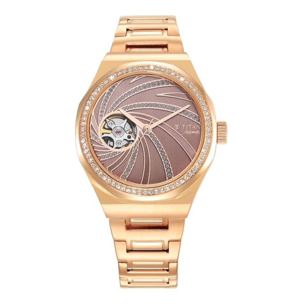 Titan Unending Beauty Brown Dial Womens Watch 95177WM01