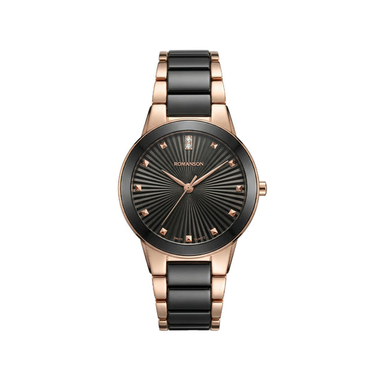 Romanson Gold Black Men Watch TM4236LLWBK