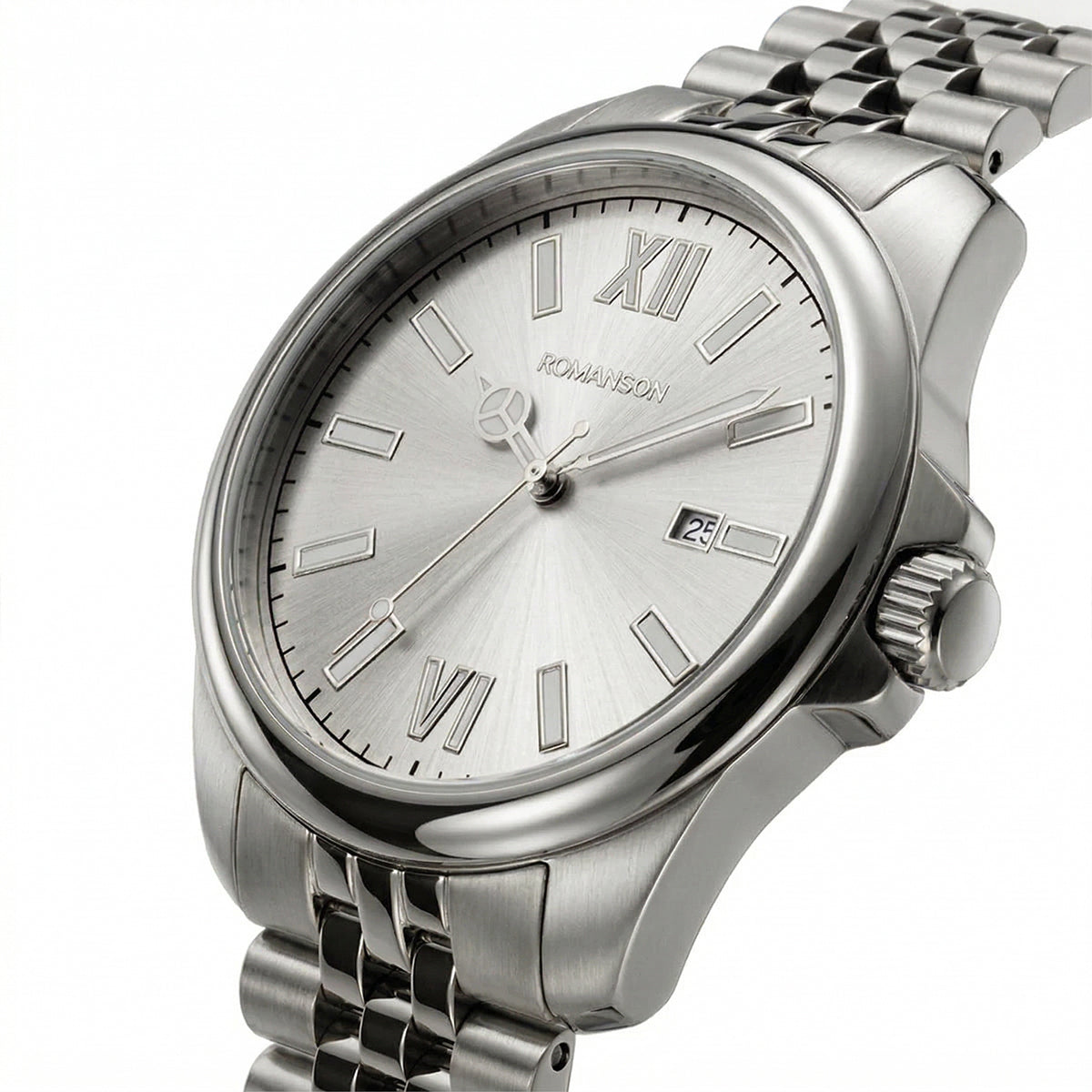 Romanson Classic Silver Men Watch TM6BS202MMWWH