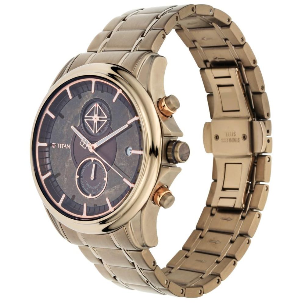 Titan Grandmaster Brown Mens Watch 1847KM01