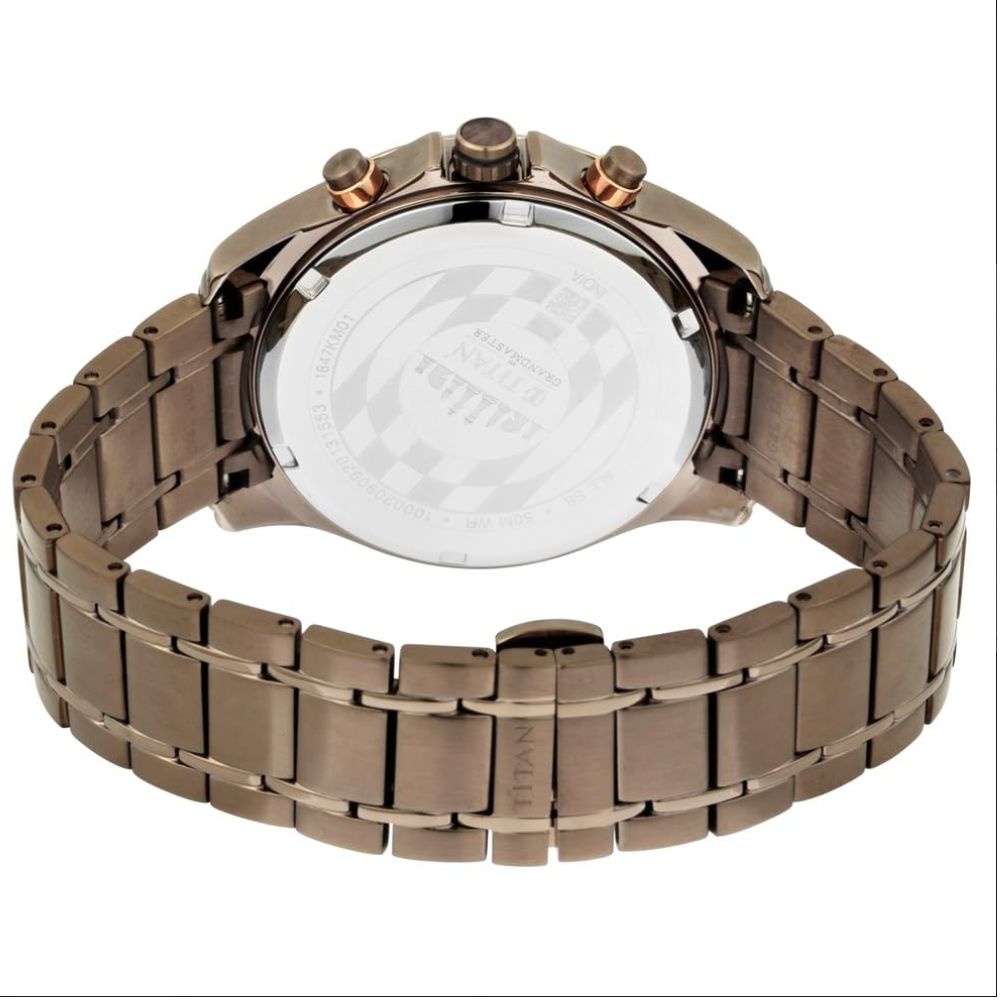 Titan Grandmaster Brown Mens Watch 1847KM01