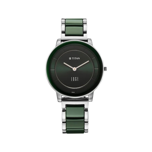 Titan Edge Melange Green Women's Watch 2777KD06