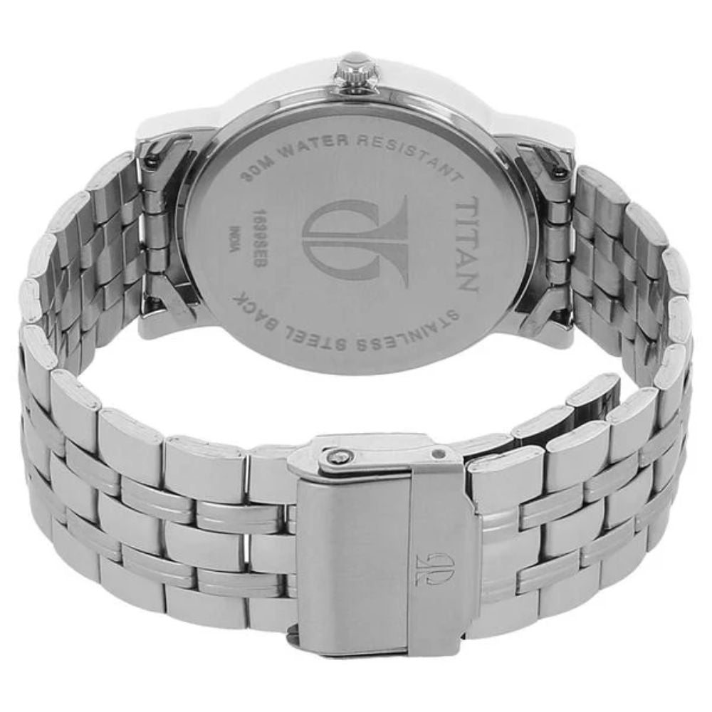 Titan Karishma Silver Mens Watch 1639SM01