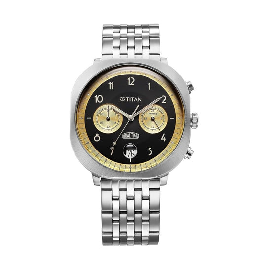 Titan Timeless Treasures Black Mens Watch 10022SM02