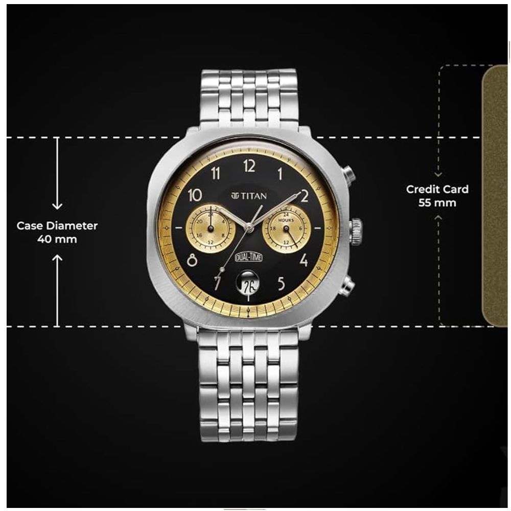 Titan Timeless Treasures Black Mens Watch 10022SM02