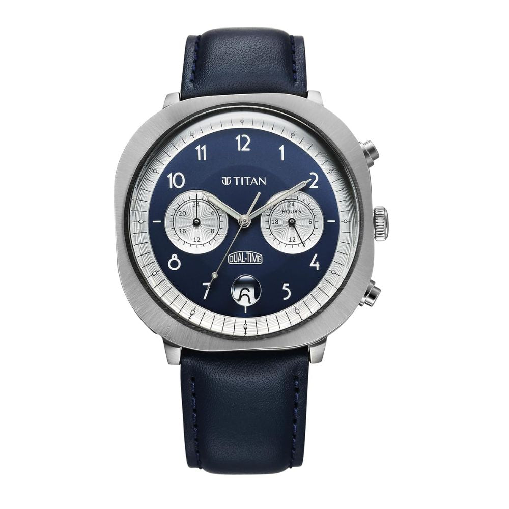 Titan Timeless Treasures Blue Mens Watch 10022SL01