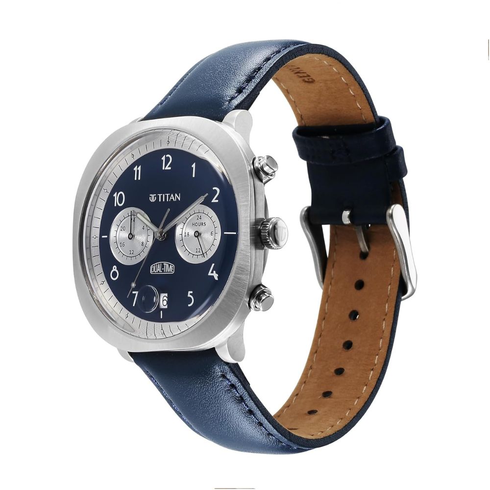 Titan Timeless Treasures Blue Mens Watch 10022SL01