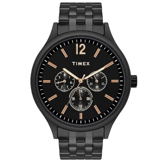 TIMEX Round Dial Black Men Watch TWEG18405
