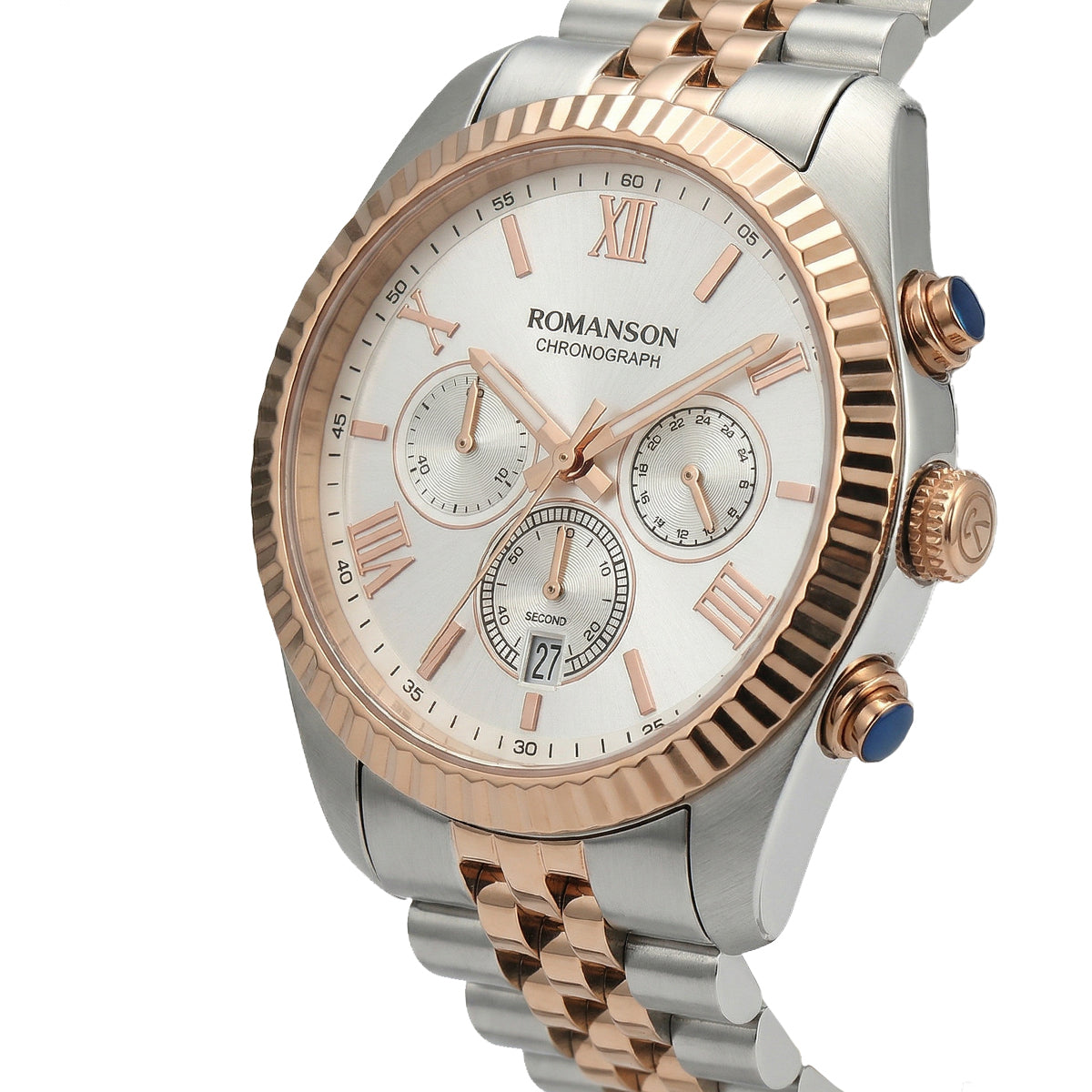 Romanson Silver Gold Men Watch TM6A28HMJWH
