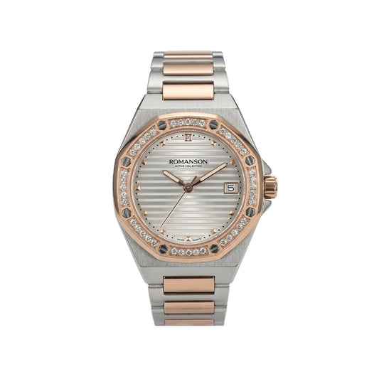 Romanson Classic Silver & Gold Women Watch RM5BS003QLJWH