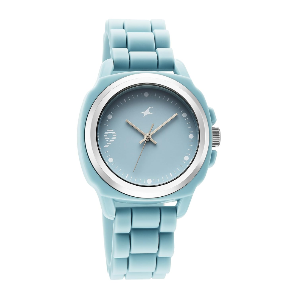 Fastrack Tees Hype Bounce Light Blue Dial Men Watch 38170PP03