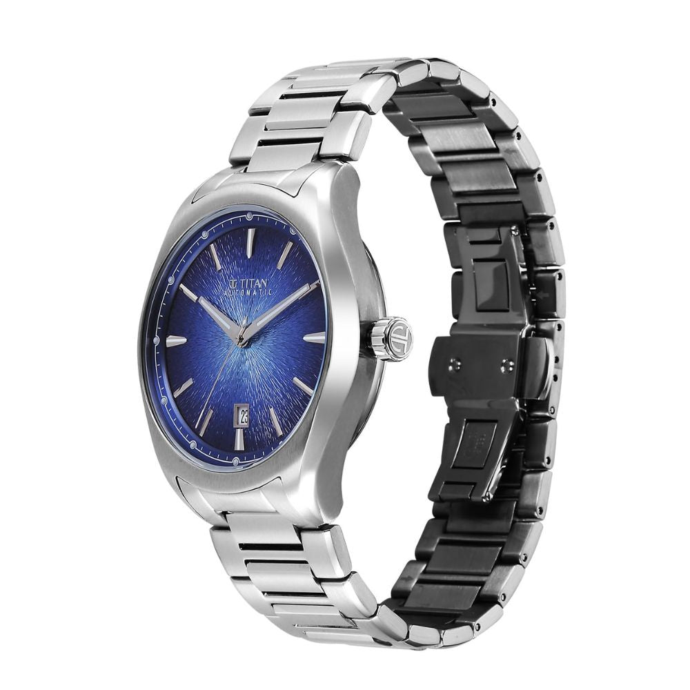 Titan Stellar Automatic Blue Dial Men's Watch 10051SM01