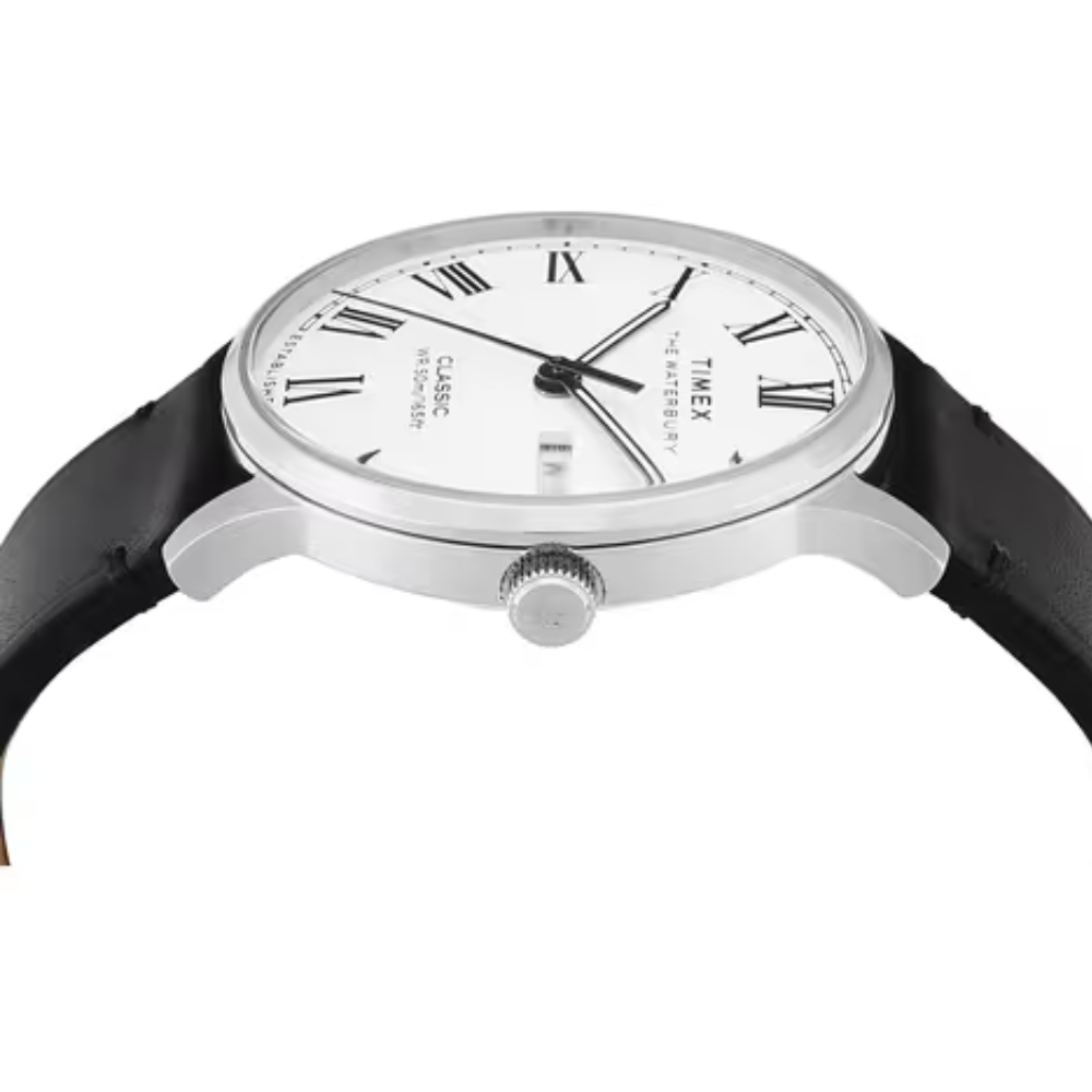 Timex Waterbury Men's Watch White Dial Analog Leather Watch TWEG26503