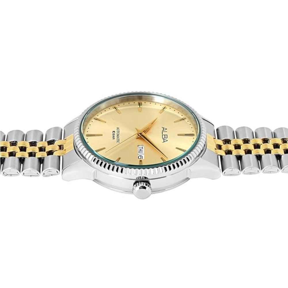 ALBA Stainless Steel Gold Dial Men's Watch AL4233X1