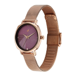 Fastrack Stunners XI Violet Dial Rose Gold Women's Watch 68064WM02