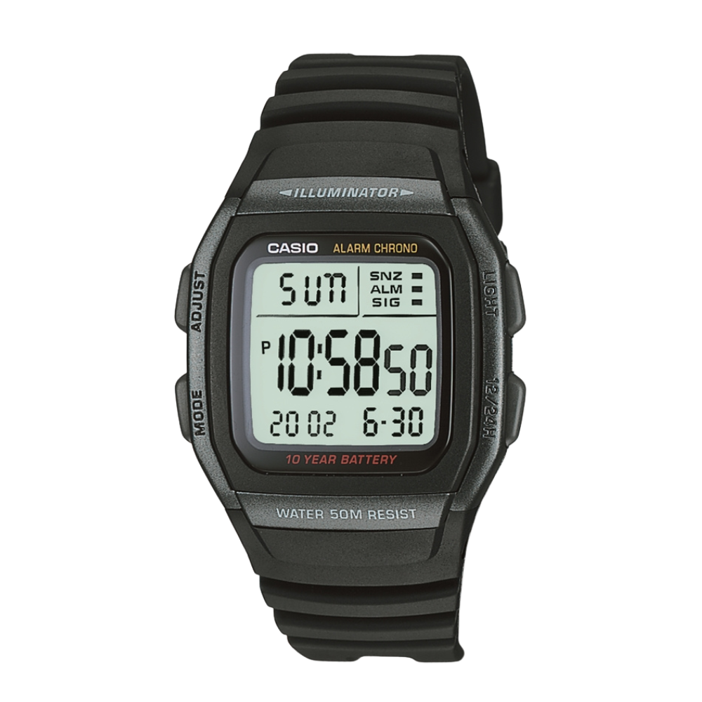 Casio Black Resin Strap Men's Watch W-96H-1AV, W-96H-1BV | 10076822