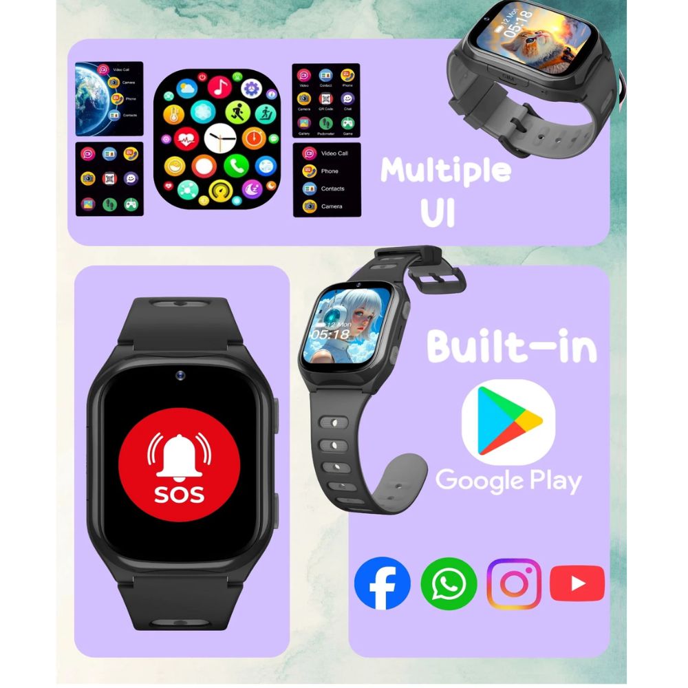 Spiky Chimera Android Black Unisex Smartwatch
