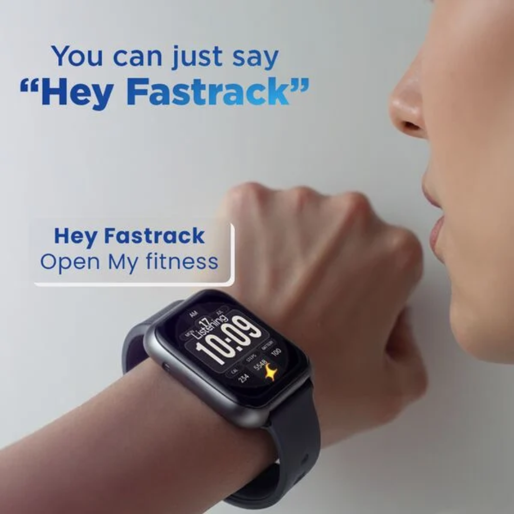 Fastrack VOX Plus Grey Rectangular Dial Unisex Watch 38175PP03
