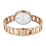 Titan Purple Superheads Rose Gold Women's Quartz Analog Stainless Steel Strap Watch 2480WM08