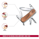 Victorinox Evo Wood Walnut Swiss Army Knife 2.3801.63