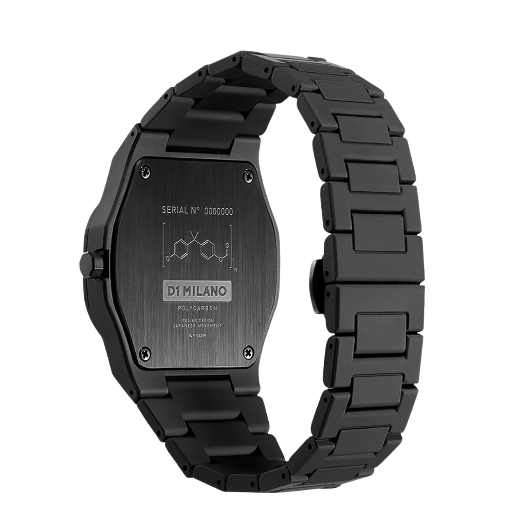 D1 Milano Polycarbon Black Dial Unisex Watch PCBJ10