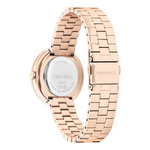 Calvin Klein Twisted Bezel Rose Gold Dial Women's Analog Watch 25100095