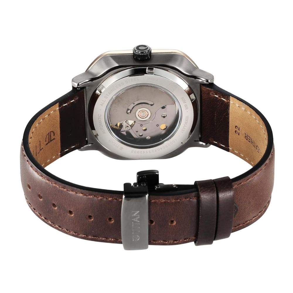 Titan Techno Beat Brown Men's Watch 1893KL01