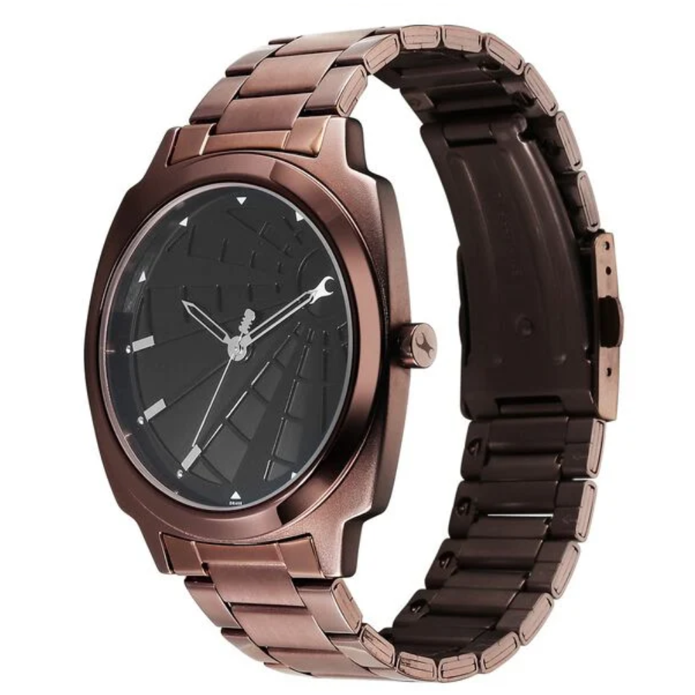 Fastrack Groove Black Dial Guys Watch 3322QM01