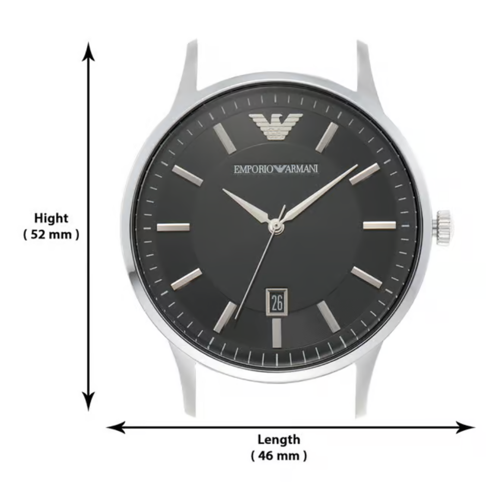 Emporio Armani Renato Men's Quartz Black Dial Analog Watch AR11181