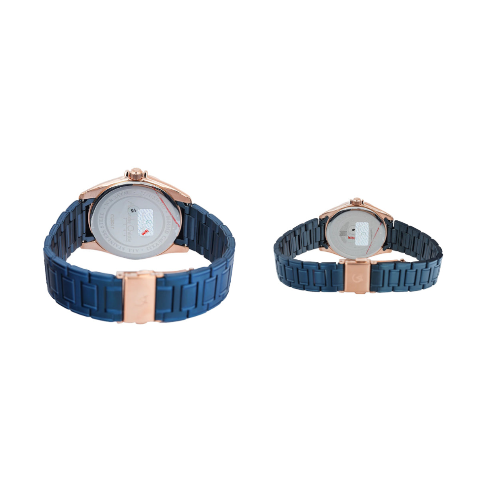Alexandre Christie Classic Blue Couple's Quartz Watch 41+32mm 8684MDLDURBU