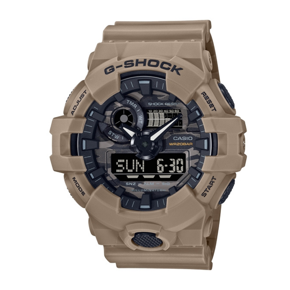 Casio Beige Resin Strap Men's Watch for GA-700CA-5A 10638485