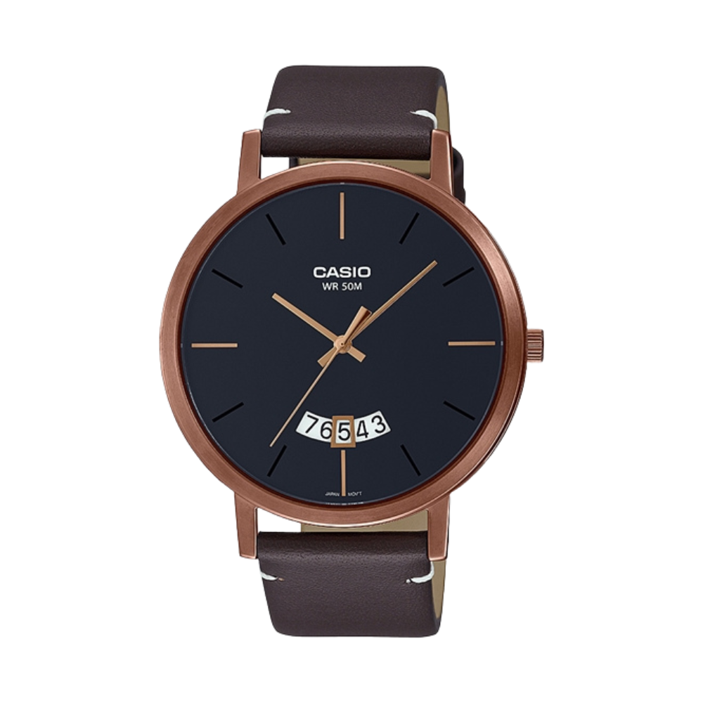 Casio Brown Leather Strap Men's Watch for MTP-B100L-9EV, MTP-B100RL-1EV | 10625947