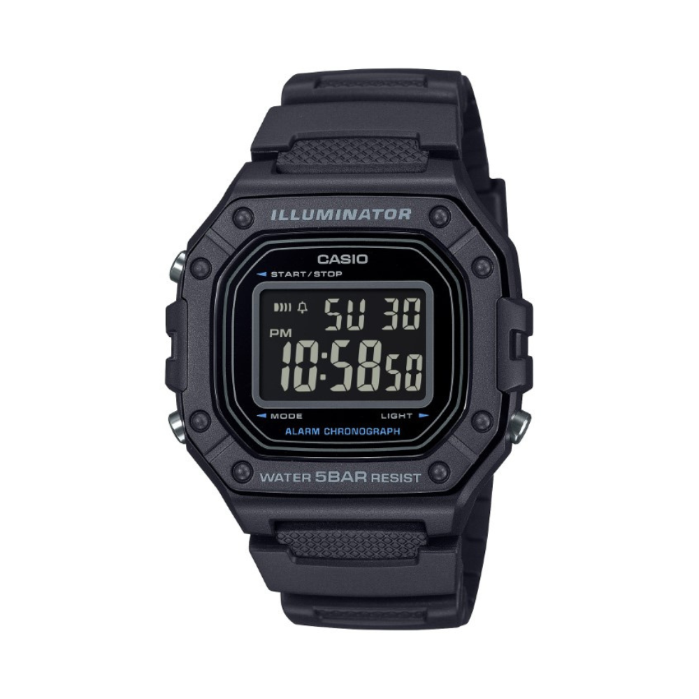 Casio Black Resin Strap Men's Watch W-218H-1AV, W-218H-1B | 10569210