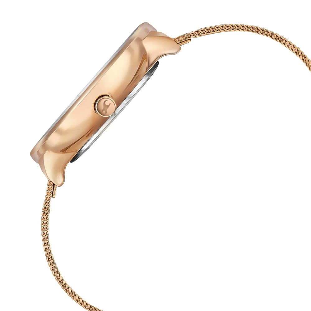 6303WM01Fastrack Stunners Beige Dial Rose Gold Girls Watch NT6303WM01