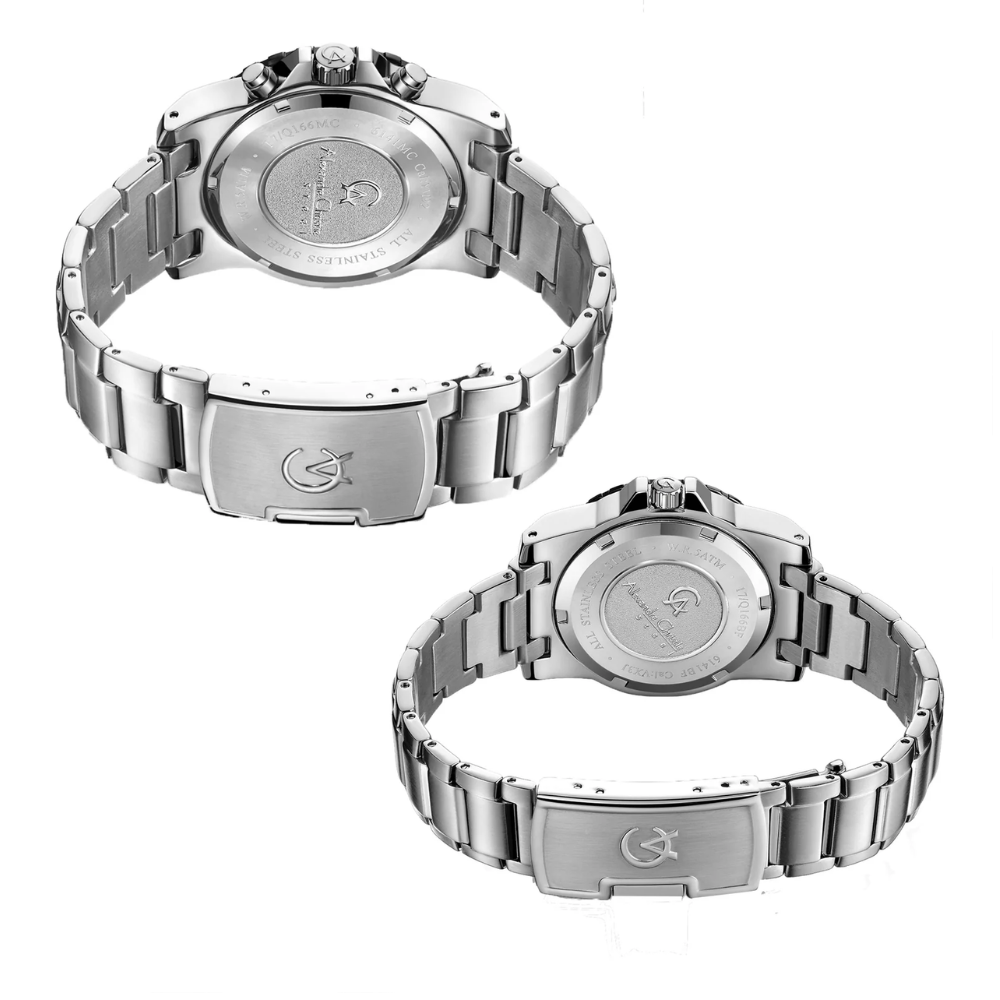 Alexandre Christie Chronograph Black Couple's Watch 6141MCBFBTBBA