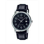 Casio Black Leather Strap Men's Watch for MTP-V002GL-1B, MTP-V002L-1B | 10558174