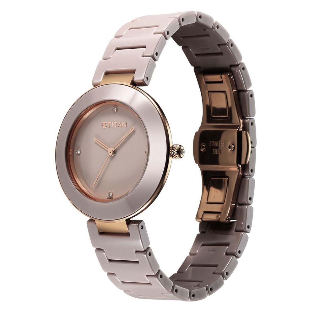 Titan Ceramics Grey Women's Watch NT95189KC08