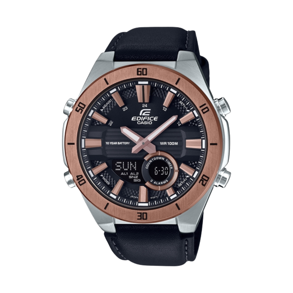 Casio Edifice Black Leather Strap Men's Watch for ERA-110BL-1AV, ERA-110GL-1AV | 10572816